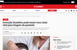 <h6><a href="https://exame.com/ciencia/invencao-brasileira-sensor-cranio-brain4care/" target="_blank" rel="noopener">Invenção brasileira pode trazer novo sinal vital para triagem do paciente</a></h6><p><a href="https://exame.com/ciencia/invencao-brasileira-sensor-cranio-brain4care/" target="_blank" rel="noopener">Exame</a></p>