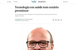 <h6><a href="https://valor.globo.com/publicacoes/especiais/brasil-eua/noticia/2024/05/22/tecnologia-em-saude-tem-cenario-promissor.ghtml" target="_blank" rel="noopener">Tecnologia em saúde tem cenário promissor</a></h6><p><a href="https://valor.globo.com/publicacoes/especiais/brasil-eua/noticia/2024/05/22/tecnologia-em-saude-tem-cenario-promissor.ghtml" target="_blank" rel="noopener">Valor Econômico</a></p>